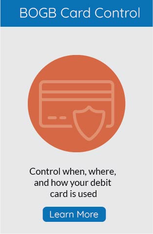 Control when, where, and how your debit card is used and click  to learn more