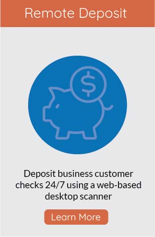 Deposit business customer checks 24/7 using a web based desktop scanner and learn more