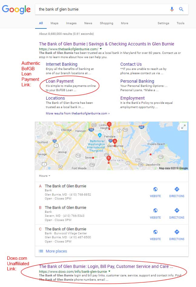 DOXO website Google search
